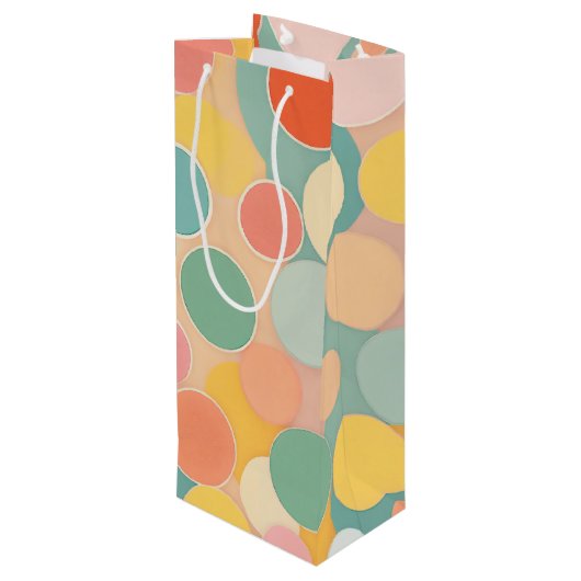 Bubble Wine Gift Bag Wijn Cadeautas (Achterkant Gekanteld)