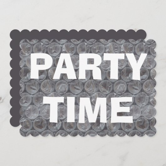 Bubble wrap housewarming party uitnodiging (Voorkant / Achterkant)