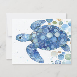 bubble Zee turtle Briefkaart