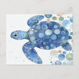 bubble Zee turtle Briefkaart