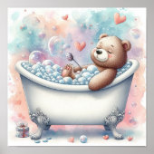 Bubblebadbeer Poster (Voorkant)