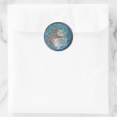 Bubblecats in Cyberspace Ronde Sticker (Tas)