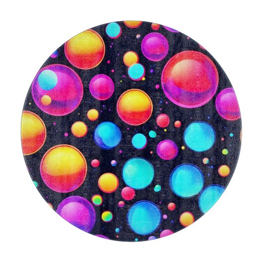 Bubbled Bliss Art Snijplank (Voorkant)