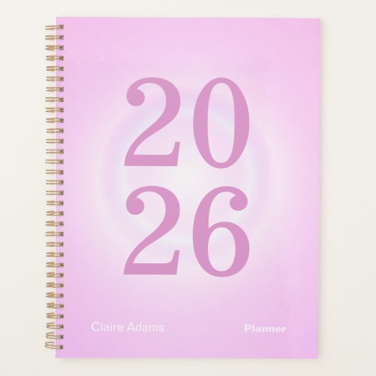 Bubblegum Aura Big Jaar Planner (Voorkant)