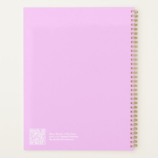 Bubblegum Aura Big Year Planner (Achterkant)