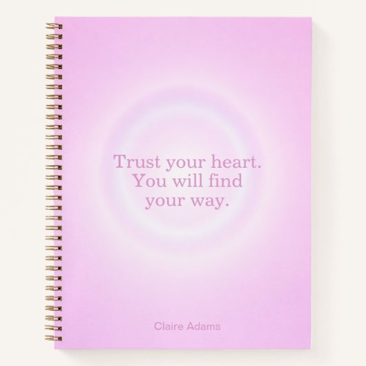 Bubblegum Aura Message Notebook Notitieboek (Voorkant)