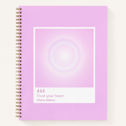 Bubblegum Aura Swatch Engel Nummer Notitieboek (Voorkant)