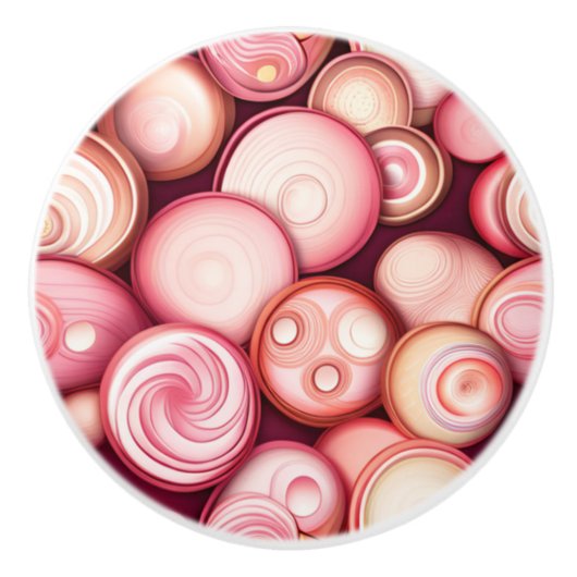 Bubblegum-bellen Keramische Knop (Voorkant)