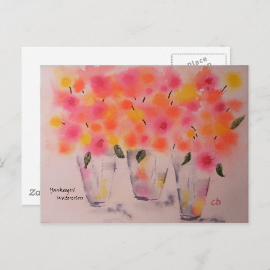 Bubblegum Blooms Briefkaart (Voorkant / Achterkant)