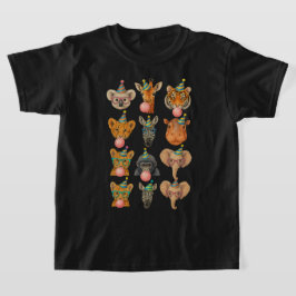 Bubblegum Blowing Zoo Animals | Birthday Squad T-shirt
