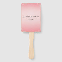 Bubblegum Blush Bruiloft Handwaaier