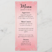 Bubblegum Blush Bruiloft Menu (Voorkant)