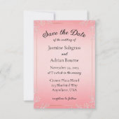 Bubblegum Blush Bruiloft Save The Date (Voorkant)