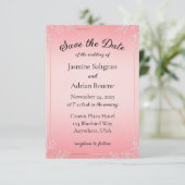 Bubblegum Blush Bruiloft Save The Date (Staand voorkant)