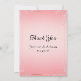 Bubblegum Blush Wedding Bedankkaart