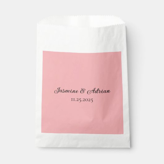 Bubblegum Blush Wedding Bedankzakje (Voorkant)