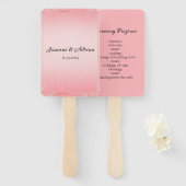 Bubblegum Blush Wedding Handwaaier (Voorkant en achterkant)
