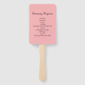 Bubblegum Blush Wedding Handwaaier (Achterkant)