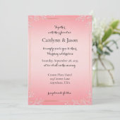 Bubblegum Blush Wedding Invitations Kaart (Staand voorkant)