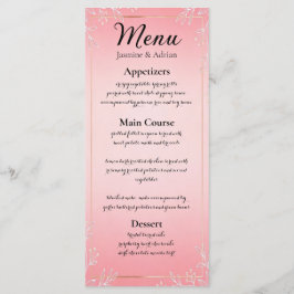 Bubblegum Blush Wedding Menu
