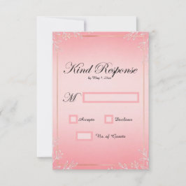 Bubblegum Blush Wedding RSVP Cards Kaartje