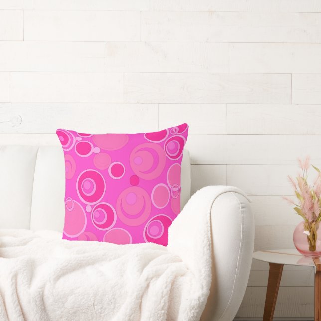 Bubblegum Bubbels Overal Roze Kussen (Bank)