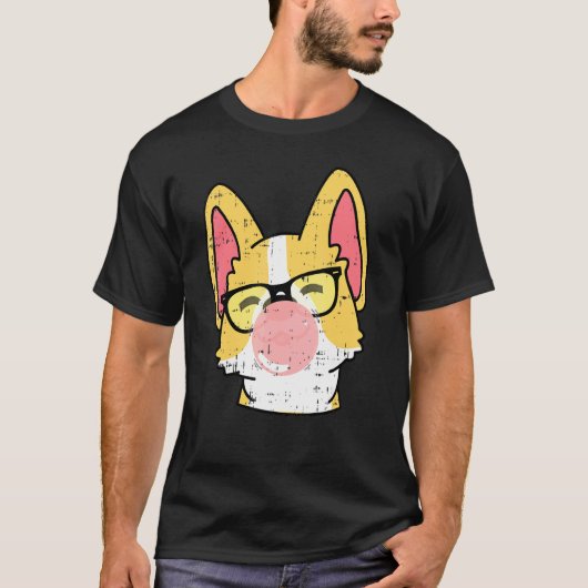 Bubblegum Corgi Schattig Dier Halloween Idee T-shirt (Voorkant)