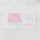 Bubblegum Cupcake Visitekaartjes (Achterkant)