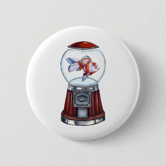 BubbleGum Goldfish Ronde Button 5,7 Cm (Voorkant)