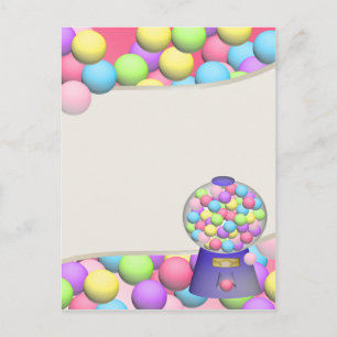Bubblegum Gumballs en Machine Briefkaart
