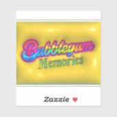 Bubblegum-herinneringen Sticker (Vel)