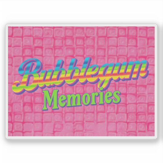 Bubblegum-herinneringen Sticker (Voorkant)