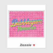 Bubblegum-herinneringen Sticker (Vel)