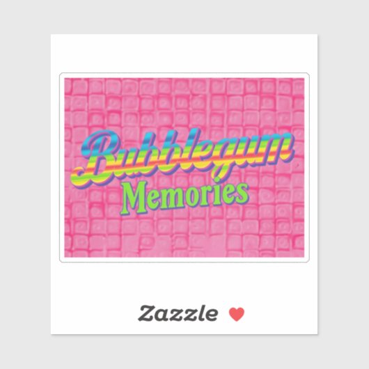 Bubblegum-herinneringen Sticker (Vel)