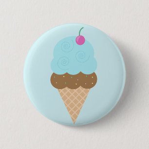 Bubblegum Ice Cream Cone Ronde Button 5,7 Cm