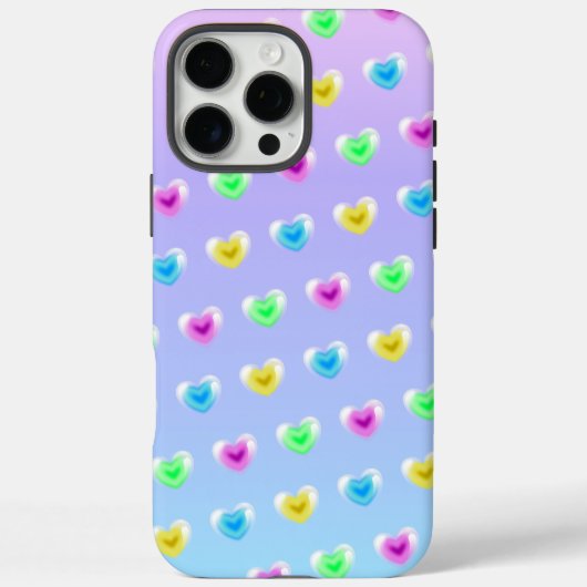 Bubblegum Kleurrijke Glass Heart Balloon Valentijn Case-Mate iPhone Case (Achterkant)