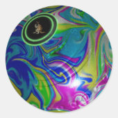 Bubblegum Lawn Bowls, ronde Stickers (Voorkant)