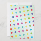 Bubblegum Machine Verjaardag snoepjes Uitnodiging (Achterkant)