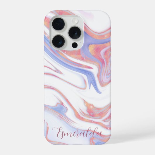 Bubblegum Marmer iPhone Hoesje (Achterkant)
