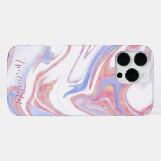 Bubblegum Marmer  iPhone Hoesje (Achterkant horizontaal)