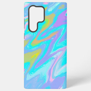 Bubblegum Marmer Textuur Vloeibare Verf Mengsel Samsung Galaxy Hoesje