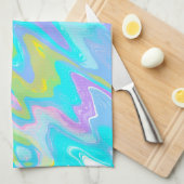 Bubblegum Marmer Textuur Vloeibare Verf Mengsel Theedoek (Quarter Fold)