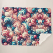 Bubblegum met de smaak van suikerspin sherpa deken (Voorkant (horizontaal))