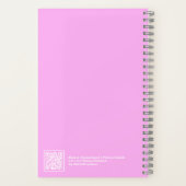 Bubblegum/Peach Modern Checkerboard Notebook Notitieboek (Achterkant)
