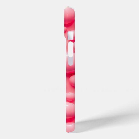 Bubblegum Pink 3D Bubbles iPhone Case Design (Achterkant / Links)