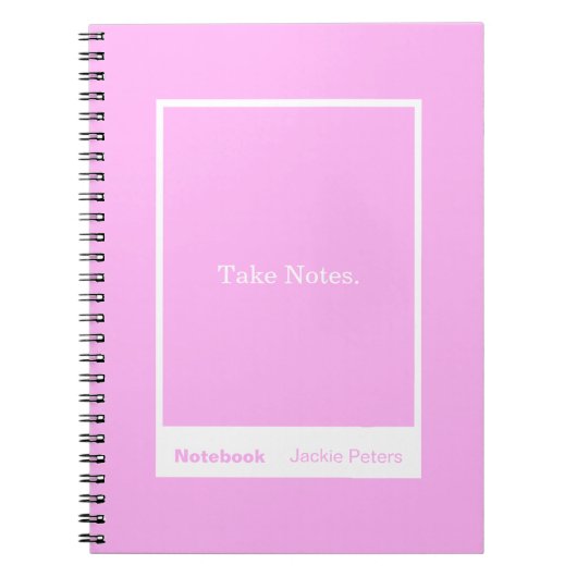 Bubblegum Pink Block Quote Classic Notitieboek (Voorkant)