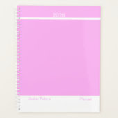 Bubblegum Pink Minimalist Planner (Voorkant)