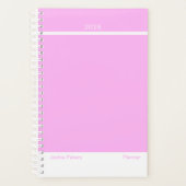 Bubblegum Pink Minimalist Planner (Voorkant)