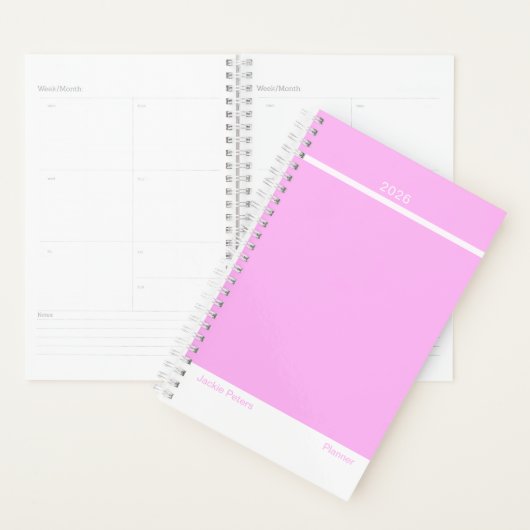 Bubblegum Pink Minimalist Planner (Display)