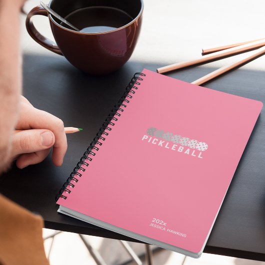 Bubblegum Pink Pickleball Personal Weekly Planner